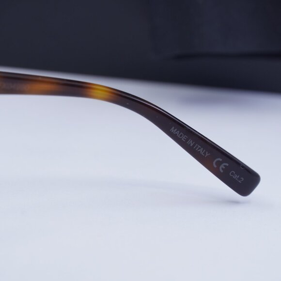 Saint Laurent SL455 002 Square Sunglasses - Havana/Green - Picture 8 of 9